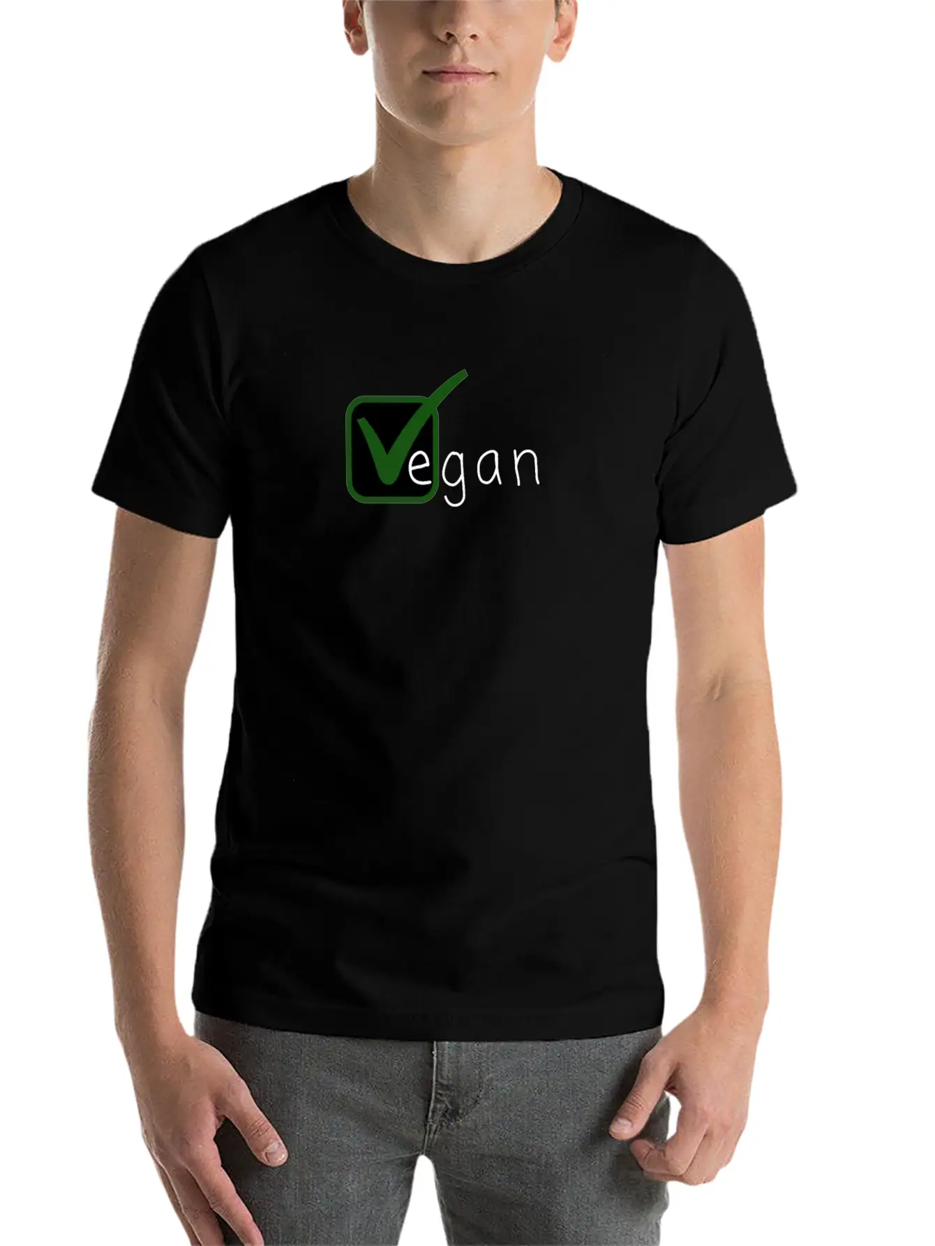 Vegan V Is For Vegan Basic Graphic T-Shirt ¨C Daily Comfort In Soft Cotton