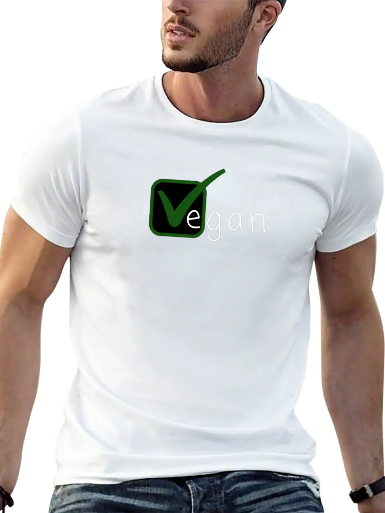 Vegan V Is For Vegan Basic Graphic T-Shirt ¨C Daily Comfort In Soft Cotton