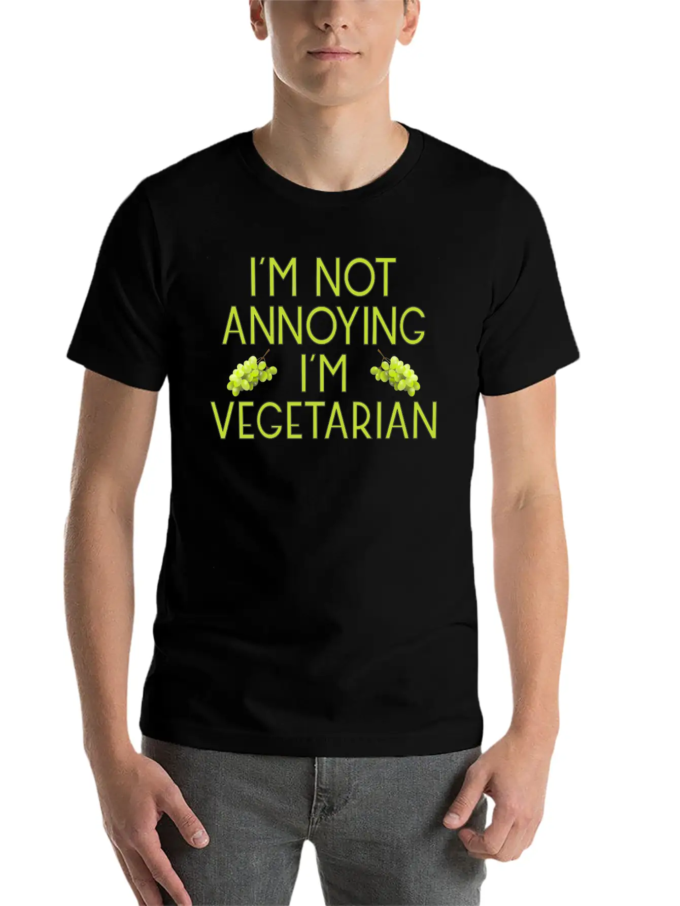 Vegetarian Vegan Veggie Weintrauben Grapes8 Unisex Casual T-Shirt ¨C Clean Design For Daily Comfort