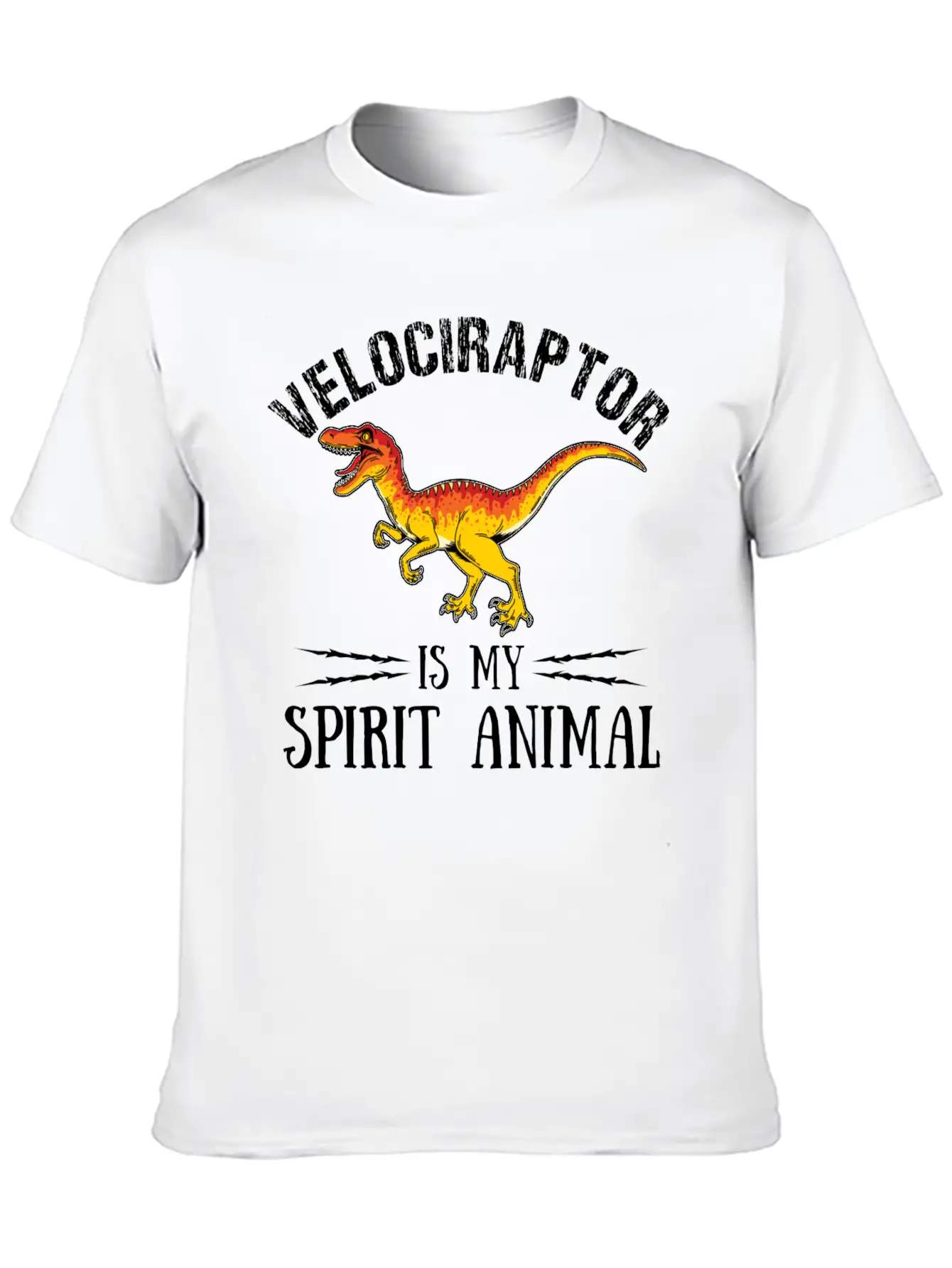 Velociraptor Is My Spirit Animal Palaeontologist Essential Cotton Tee For Daily Outfits ¨C Unisex Style