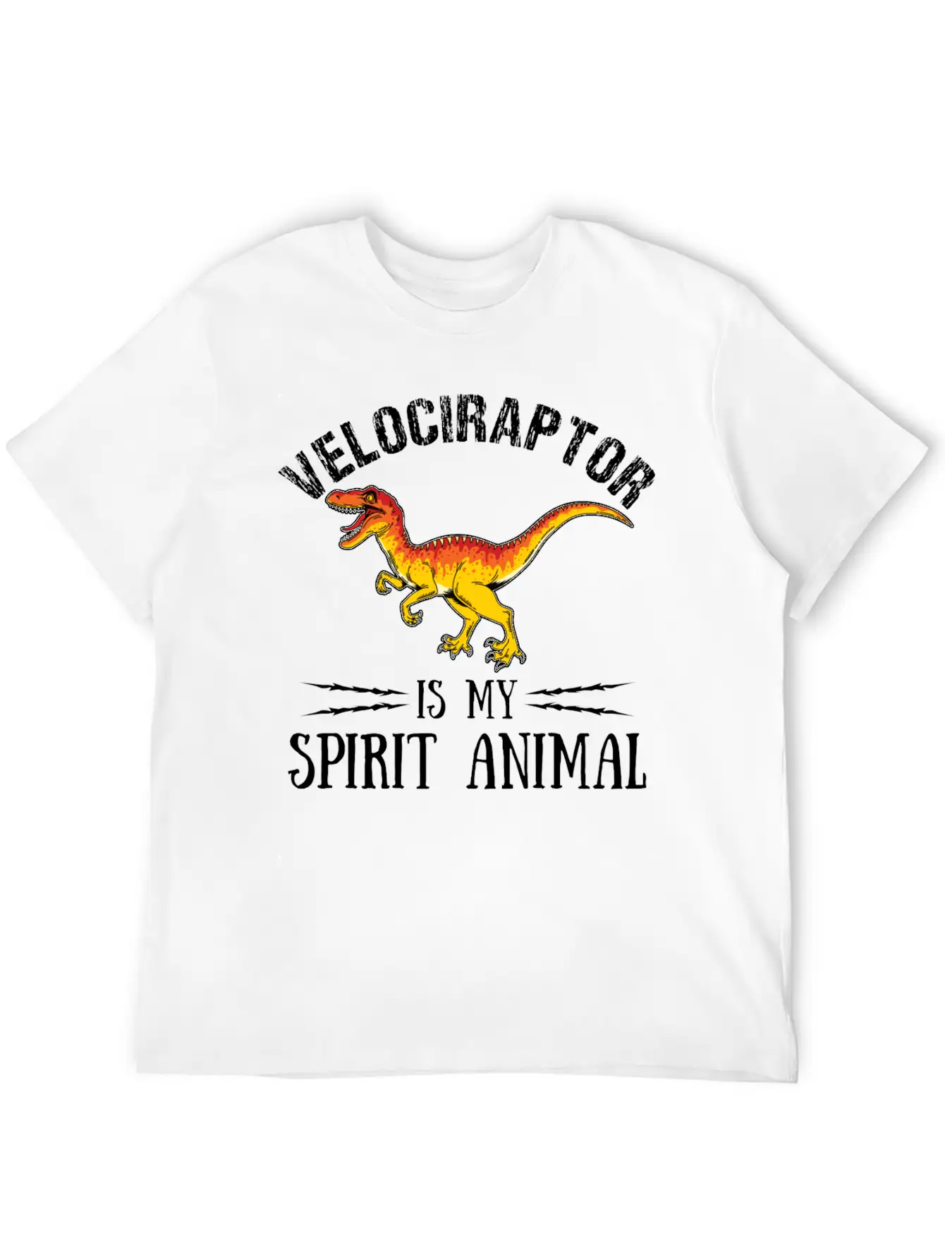 Velociraptor Is My Spirit Animal Palaeontologist Essential Cotton Tee For Daily Outfits ¨C Unisex Style