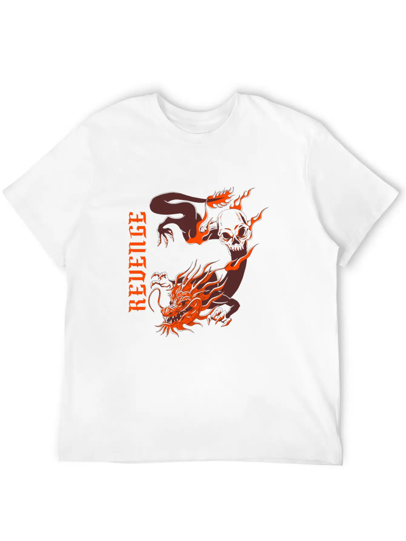 Vengeful Red Dragon Basic Graphic T-Shirt ¨C Daily Comfort In Soft Cotton