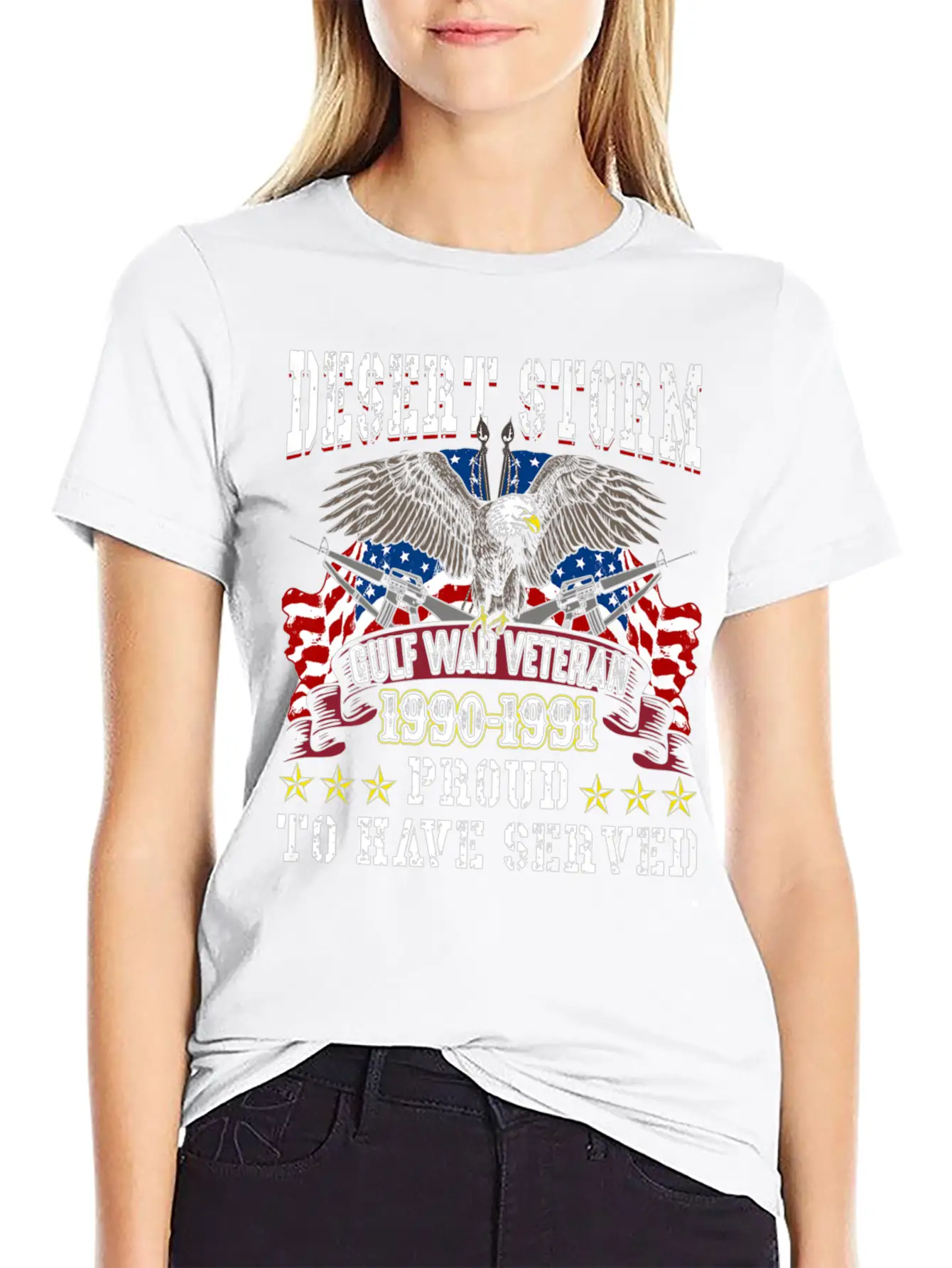Veteran Gift-Desert Storm Veteran Design Desert St Basic Graphic T-Shirt ¨C Daily Comfort In Soft Cotton