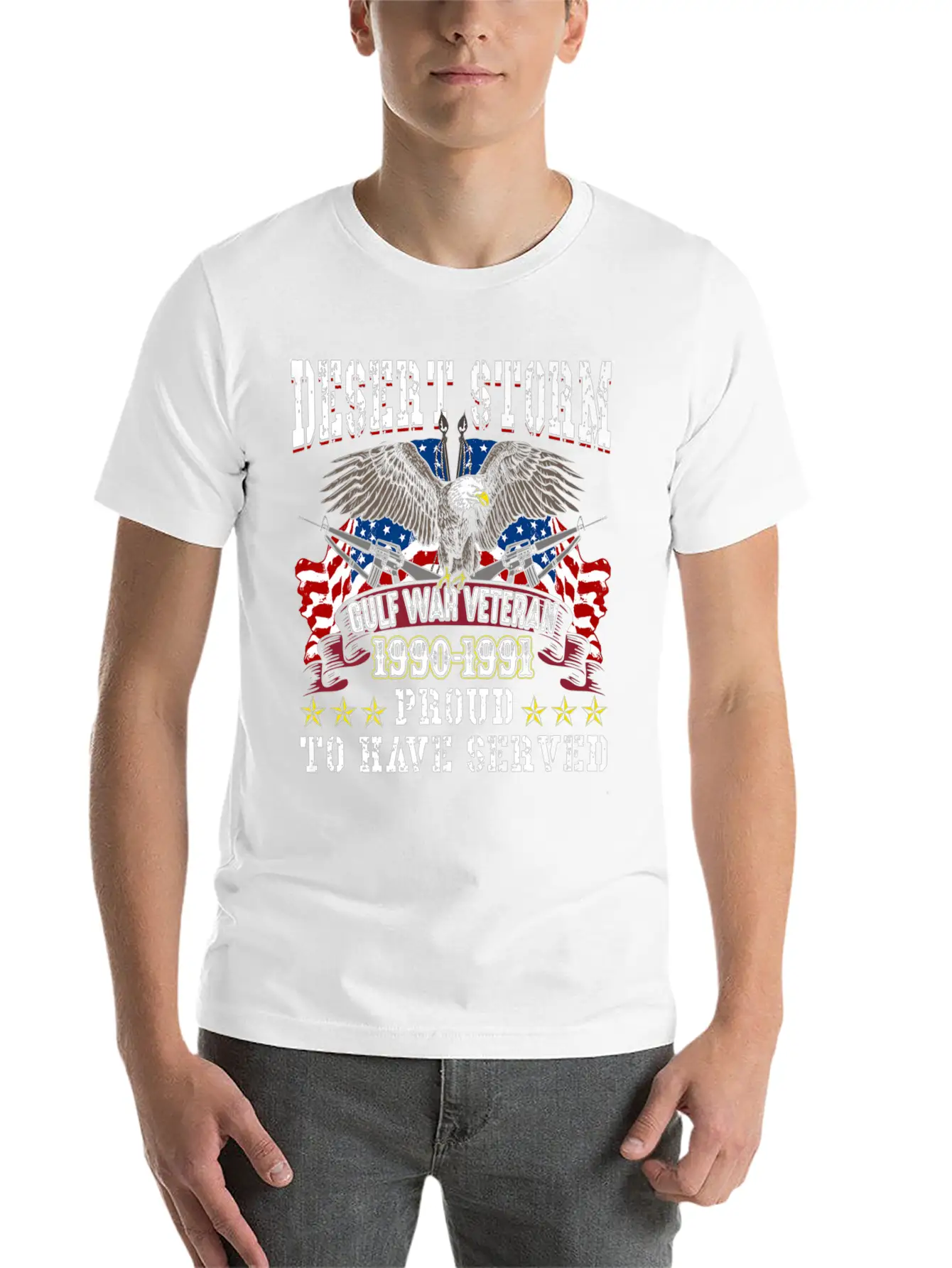 Veteran Gift-Desert Storm Veteran Design Desert St Basic Graphic T-Shirt ¨C Daily Comfort In Soft Cotton