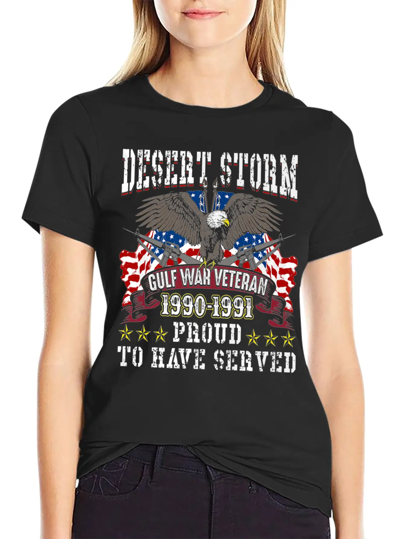 Veteran Gift-Desert Storm Veteran Design Desert St Basic Graphic T-Shirt ¨C Daily Comfort In Soft Cotton