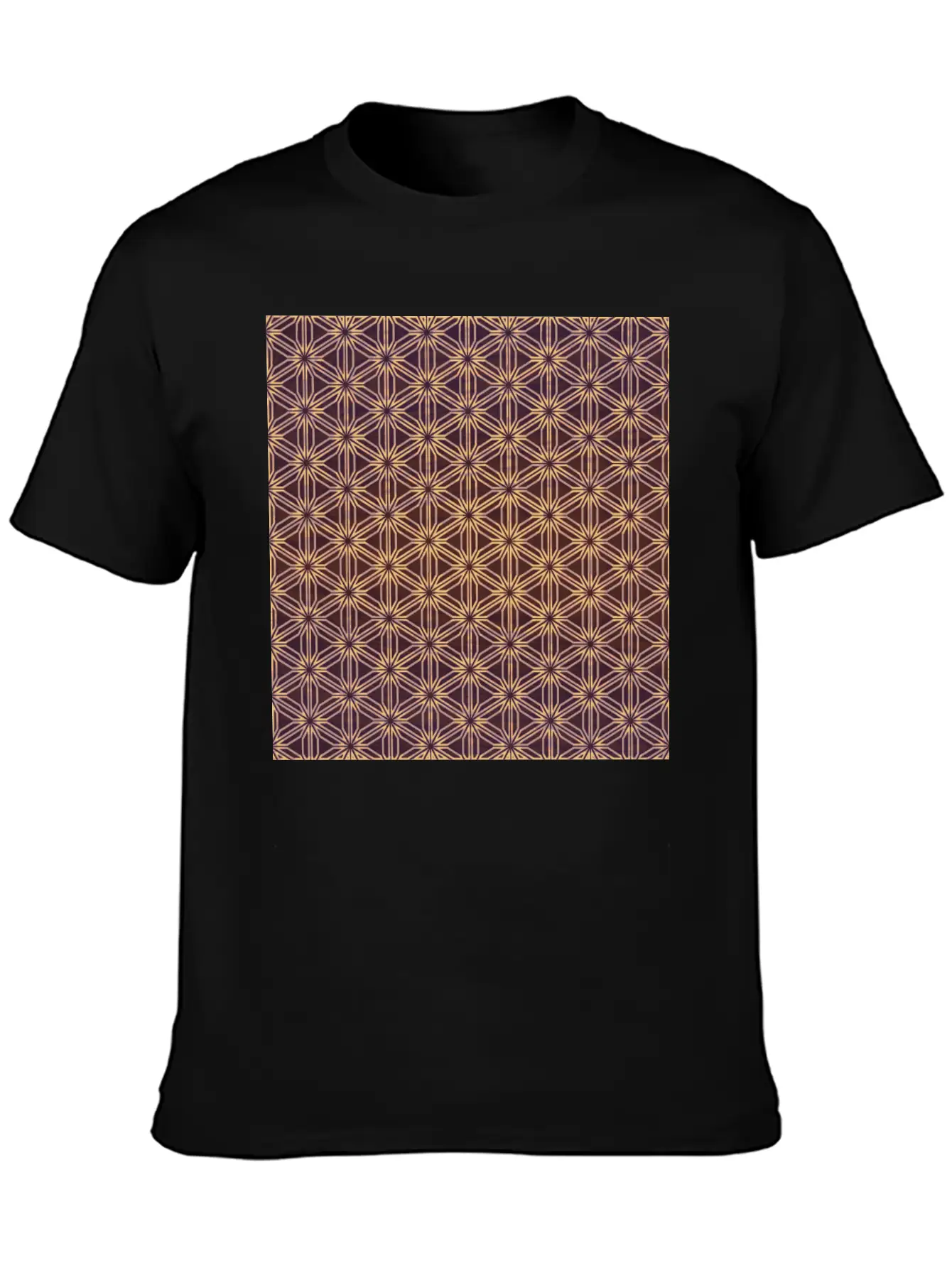 Vibrant Geometric Star Pattern Essential Cotton Tee For Daily Outfits ¨C Unisex Style