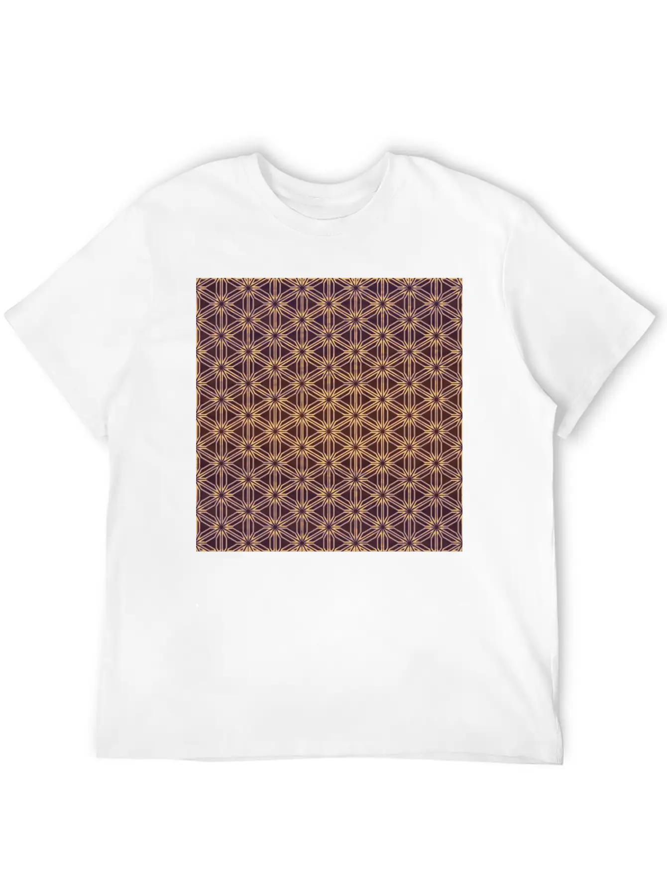 Vibrant Geometric Star Pattern Essential Cotton Tee For Daily Outfits ¨C Unisex Style