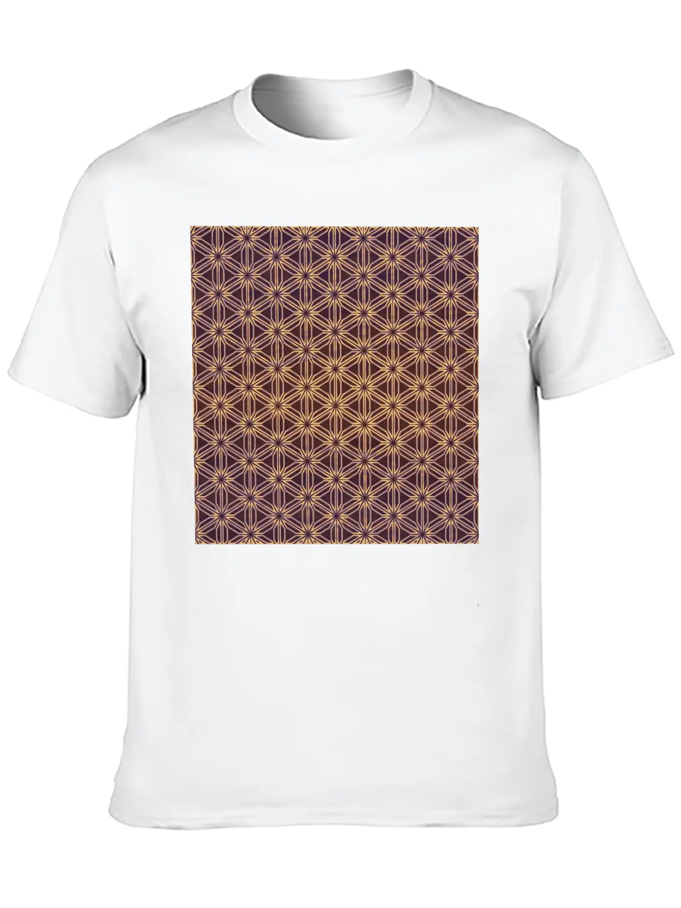 Vibrant Geometric Star Pattern Essential Cotton Tee For Daily Outfits ¨C Unisex Style