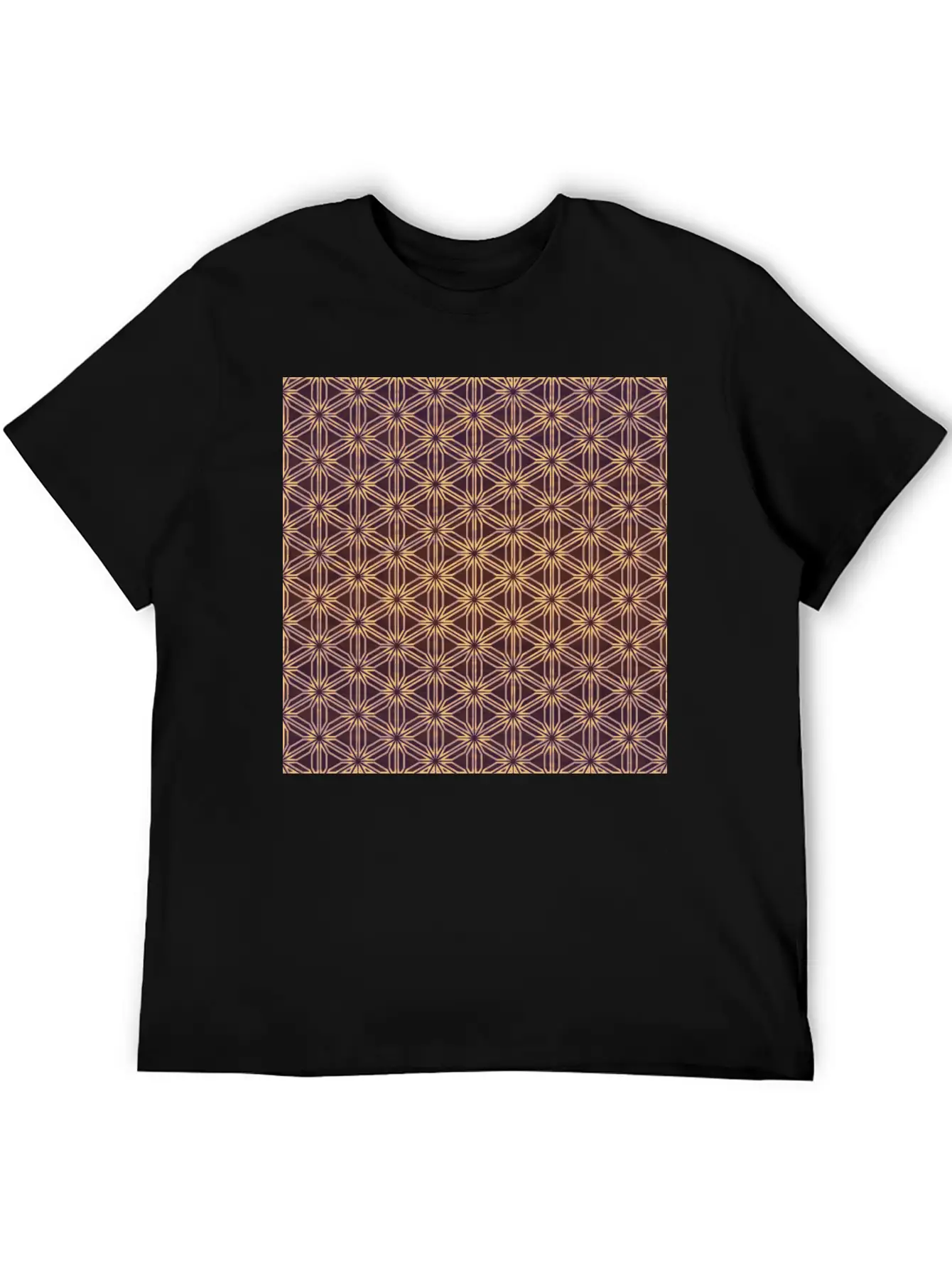 Vibrant Geometric Star Pattern Essential Cotton Tee For Daily Outfits ¨C Unisex Style
