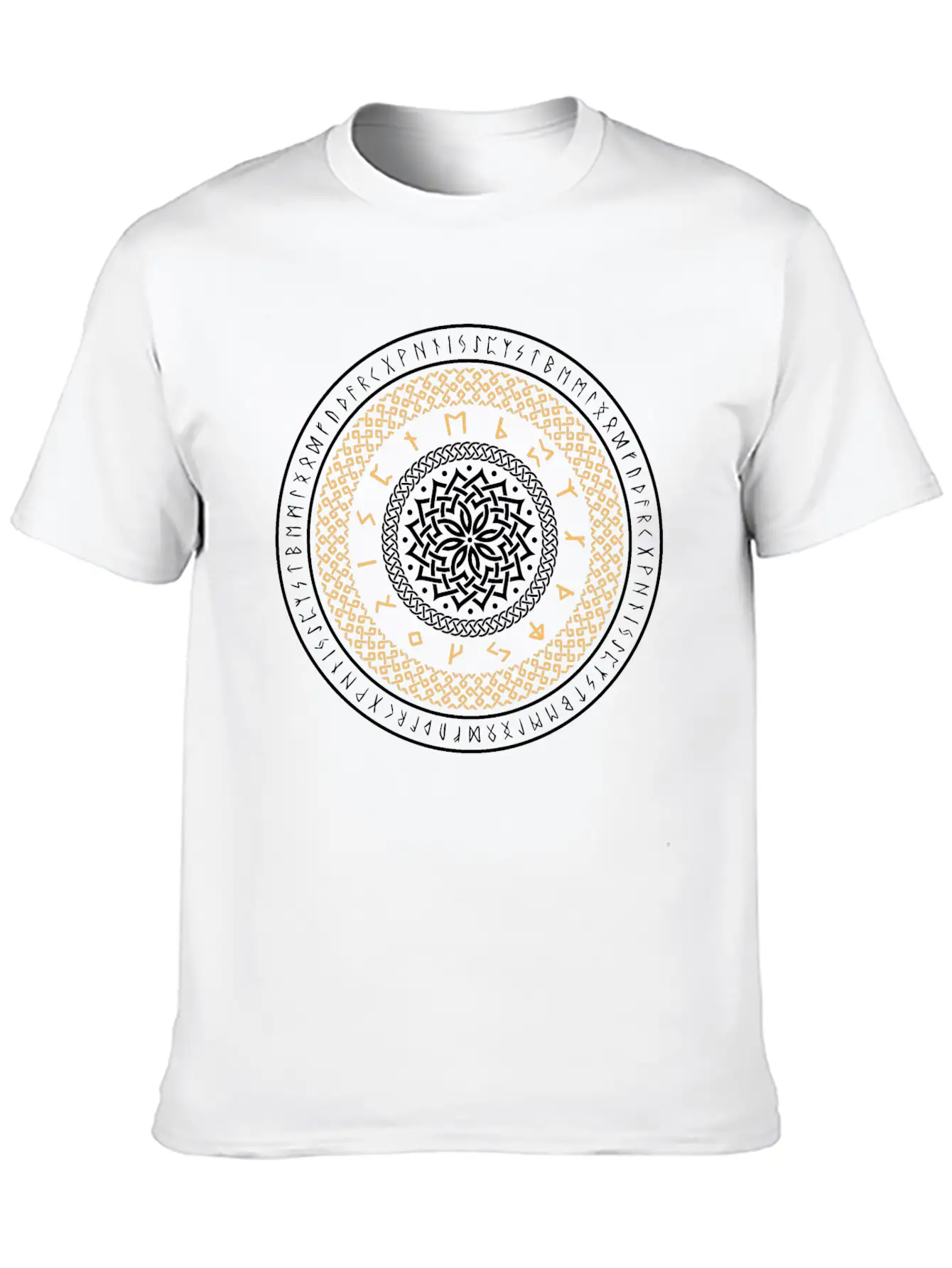 Viking Runes Circle Unisex Casual T-Shirt ¨C Clean Design For Daily Comfort