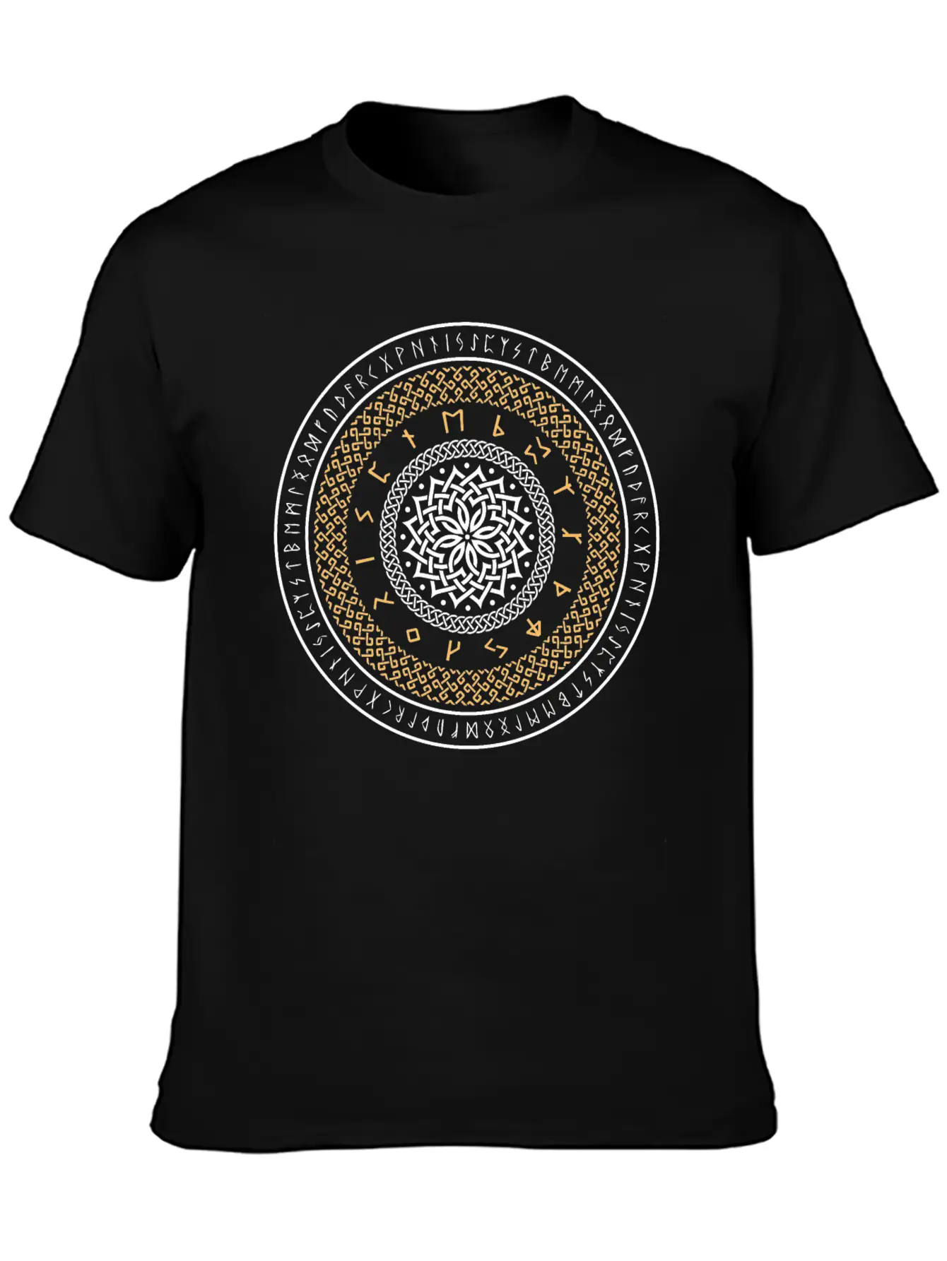 Viking Runes Circle Unisex Casual T-Shirt ¨C Clean Design For Daily Comfort