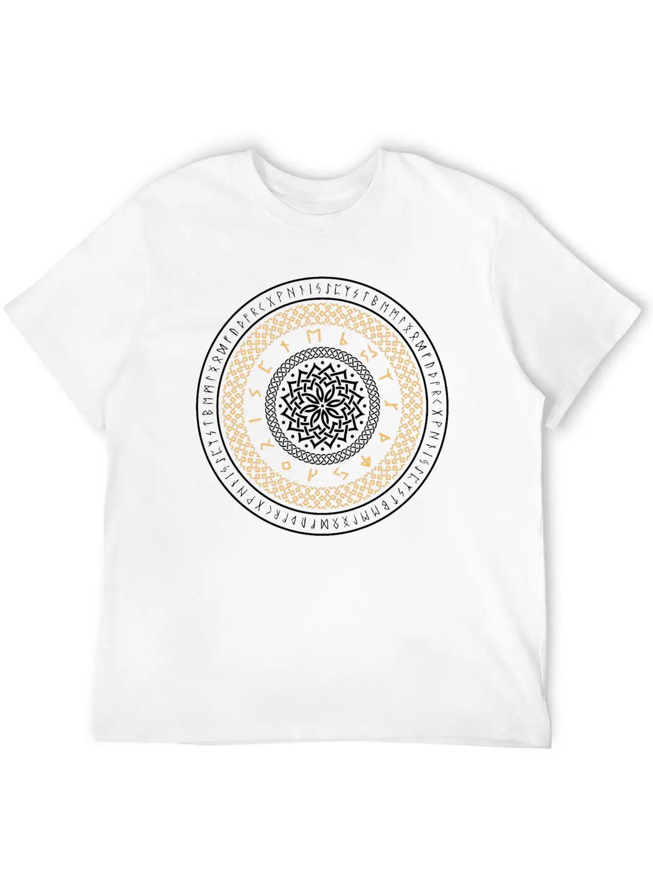 Viking Runes Circle Unisex Casual T-Shirt ¨C Clean Design For Daily Comfort