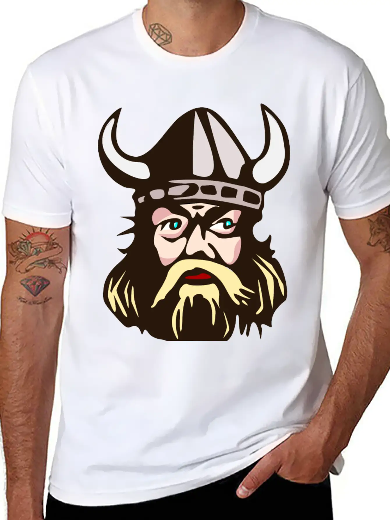 Vikings Wickinger Warrior Vikingboat Boot38 Basic Graphic T-Shirt ¨C Daily Comfort In Soft Cotton