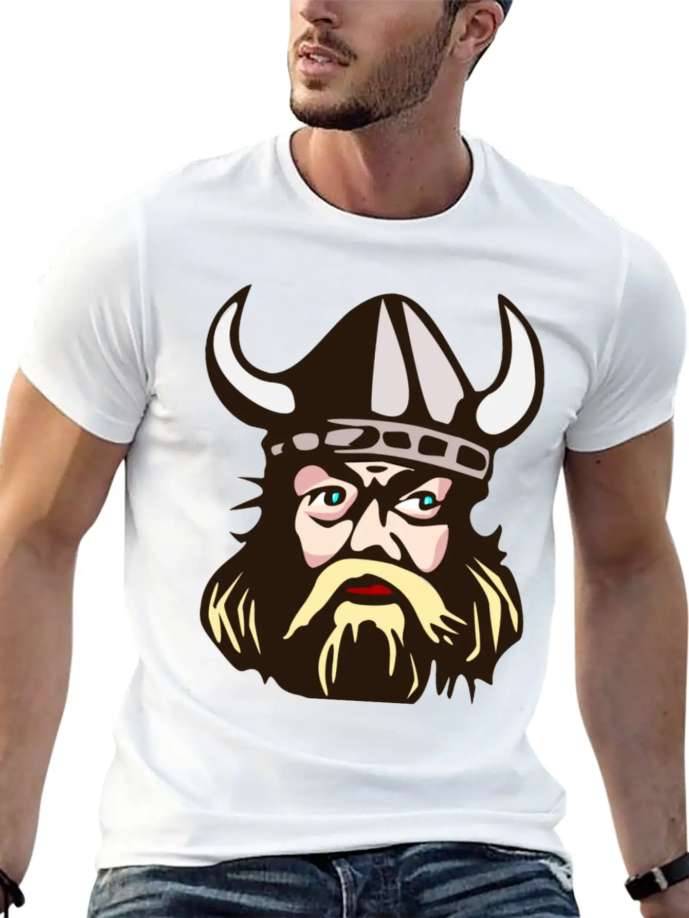Vikings Wickinger Warrior Vikingboat Boot38 Basic Graphic T-Shirt ¨C Daily Comfort In Soft Cotton