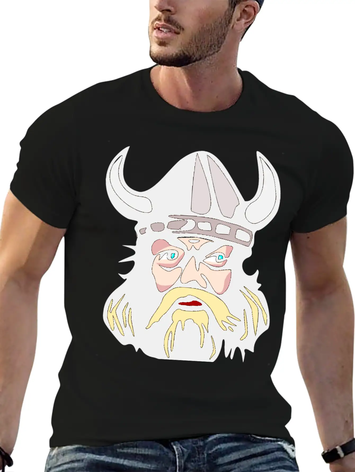 Vikings Wickinger Warrior Vikingboat Boot38 Basic Graphic T-Shirt ¨C Daily Comfort In Soft Cotton