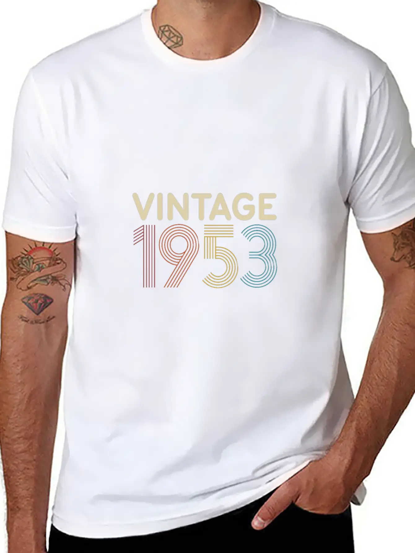 Vintage 1953 - Retro Birthday Essential Cotton Tee For Daily Outfits ¨C Unisex Style