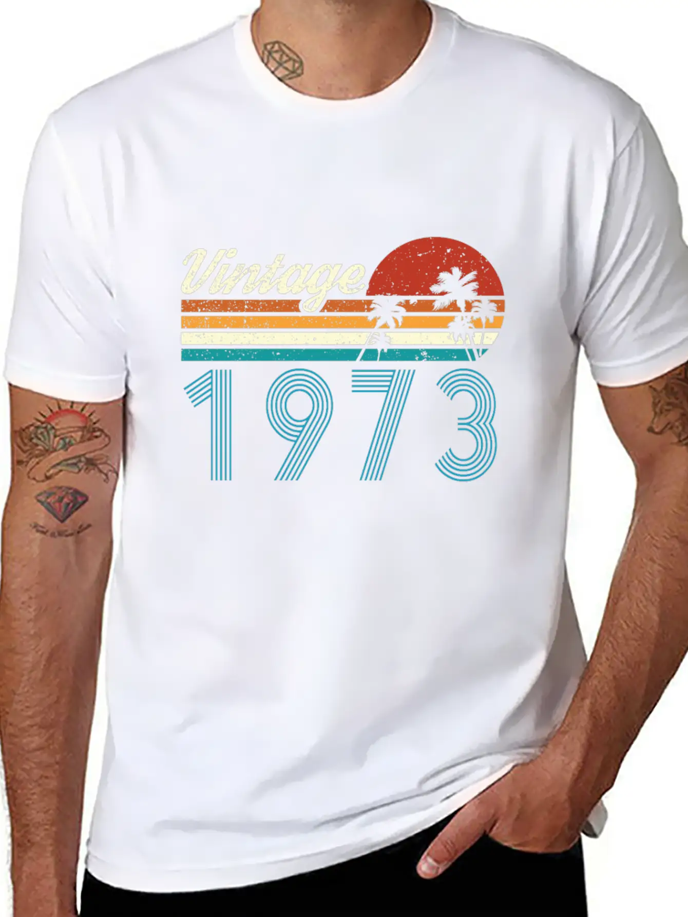 Vintage 1973 Vintage Birthday Retro Vintage Essential Cotton Tee For Daily Outfits ¨C Unisex Style