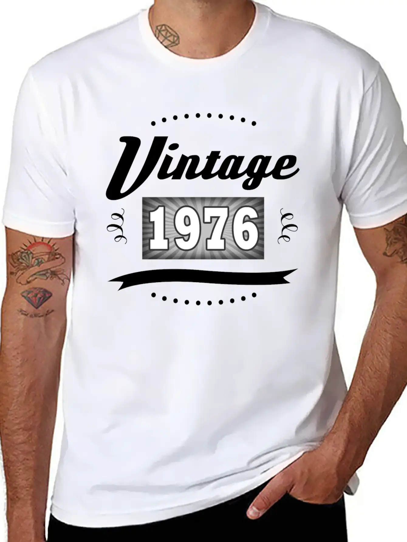 VINTAGE 1976 2.png Essential Cotton Tee For Daily Outfits ¨C Unisex Style