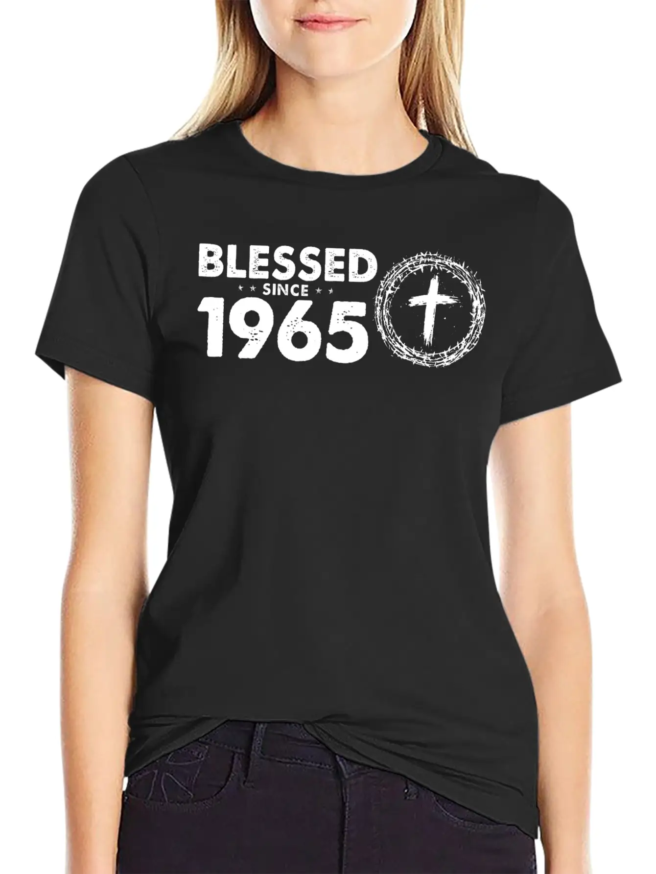 Vintage 59th Birthday - Blessed Since 1965 By Basic Graphic T-Shirt ¨C Daily Comfort In Soft Cotton