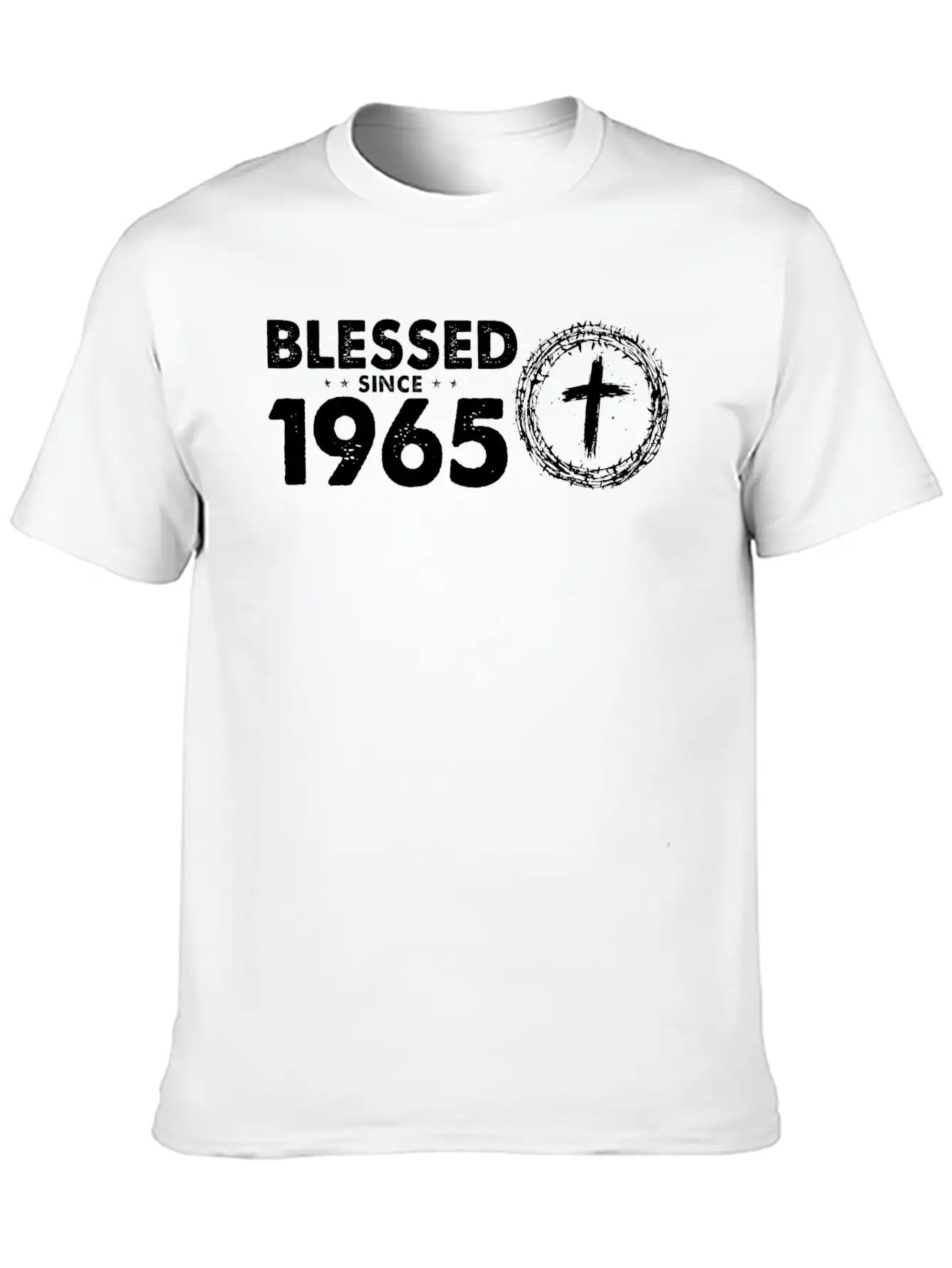 Vintage 59th Birthday - Blessed Since 1965 By Basic Graphic T-Shirt ¨C Daily Comfort In Soft Cotton