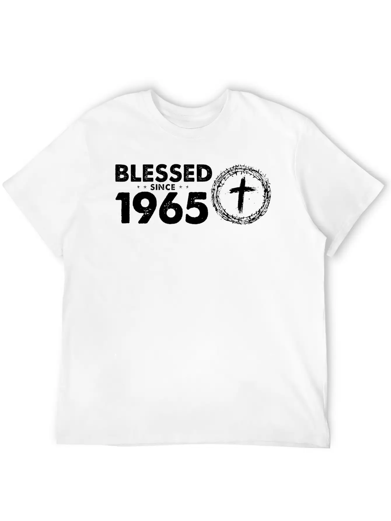 Vintage 59th Birthday - Blessed Since 1965 By Basic Graphic T-Shirt ¨C Daily Comfort In Soft Cotton