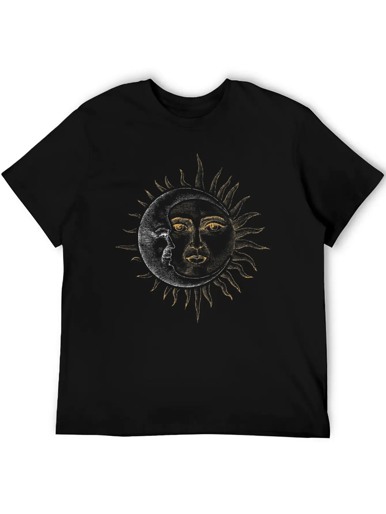 Vintage Astronomy Stars Sun Moon Basic Graphic T-Shirt ¨C Daily Comfort In Soft Cotton