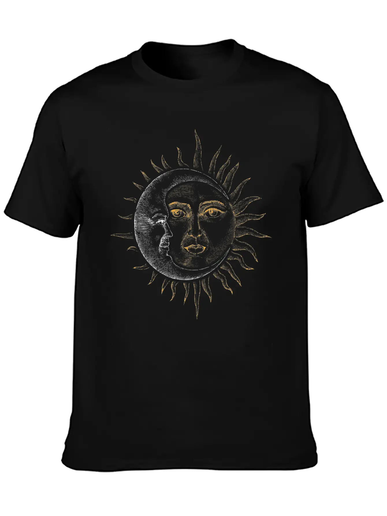 Vintage Astronomy Stars Sun Moon Basic Graphic T-Shirt ¨C Daily Comfort In Soft Cotton