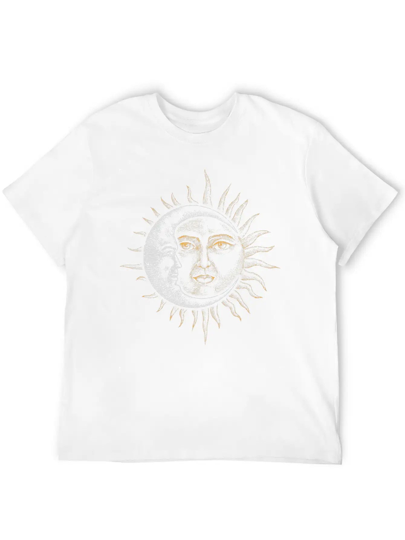 Vintage Astronomy Stars Sun Moon Basic Graphic T-Shirt ¨C Daily Comfort In Soft Cotton