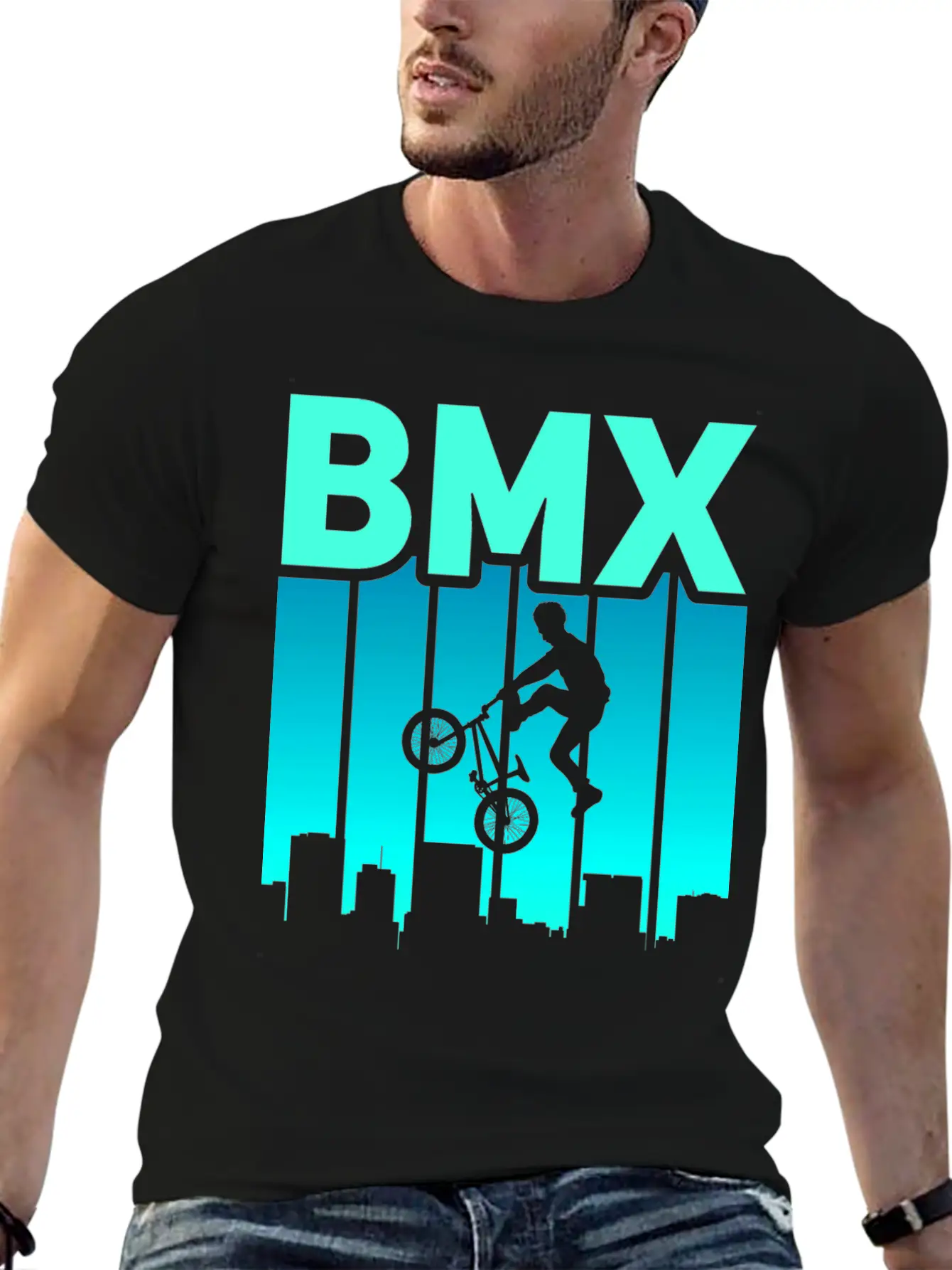 Vintage Bike Outfit, Bicycle Urban Freestyle BMX Essential Cotton Tee For Daily Outfits ¨C Unisex Style