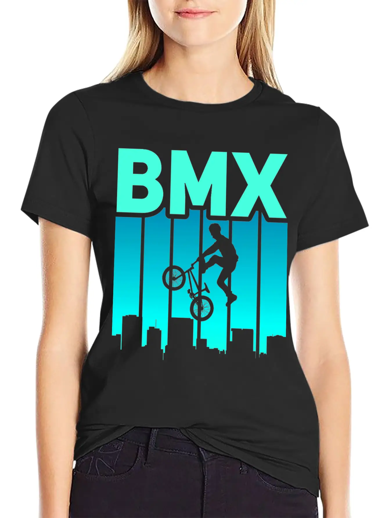Vintage Bike Outfit, Bicycle Urban Freestyle BMX Essential Cotton Tee For Daily Outfits ¨C Unisex Style