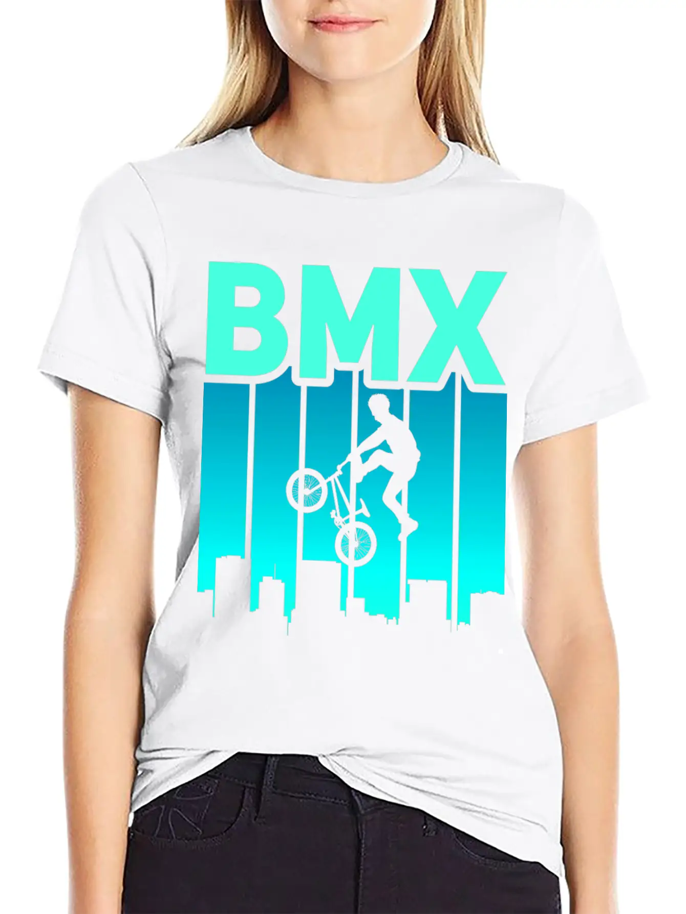 Vintage Bike Outfit, Bicycle Urban Freestyle BMX Essential Cotton Tee For Daily Outfits ¨C Unisex Style