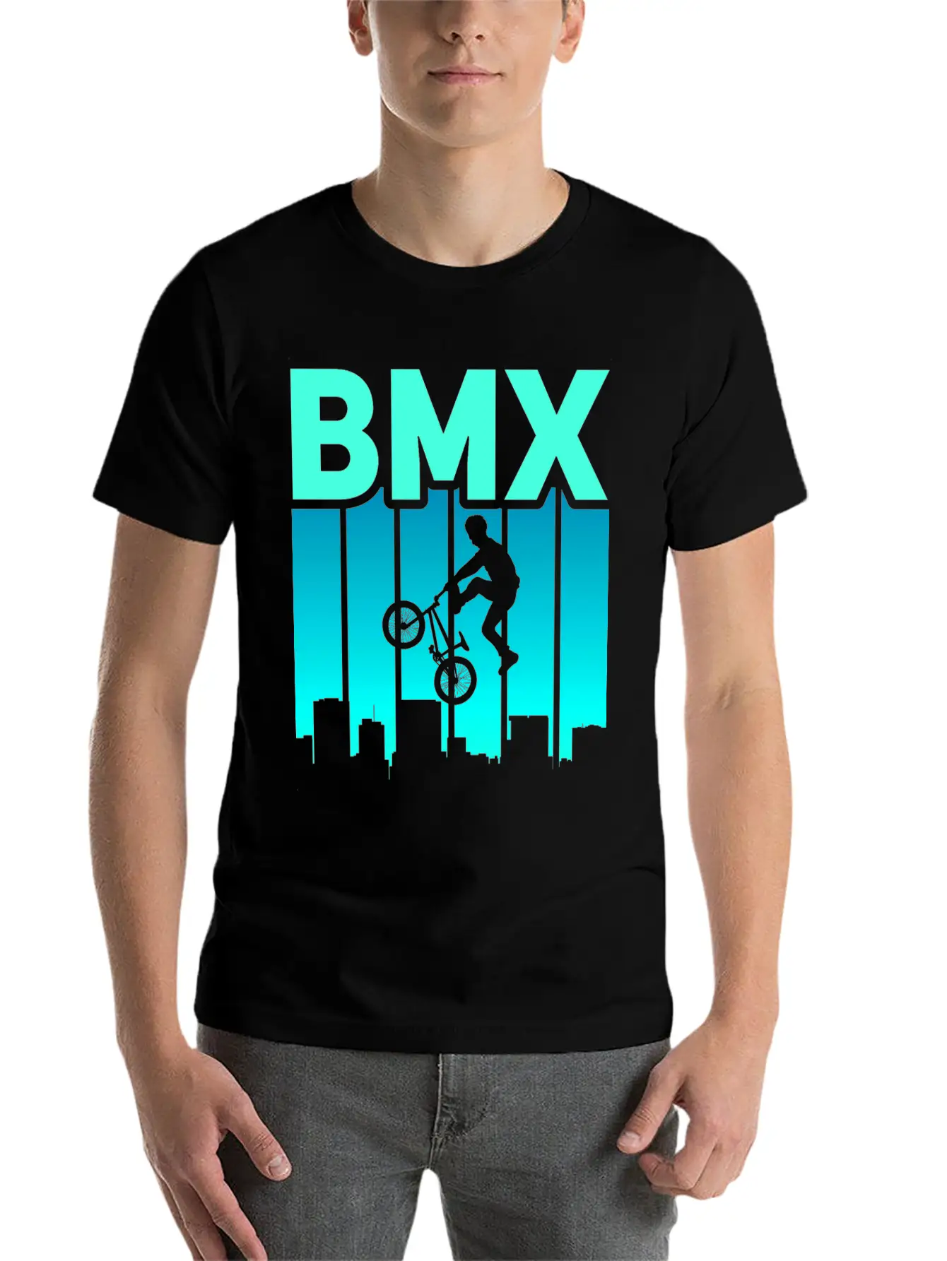 Vintage Bike Outfit, Bicycle Urban Freestyle BMX Essential Cotton Tee For Daily Outfits ¨C Unisex Style