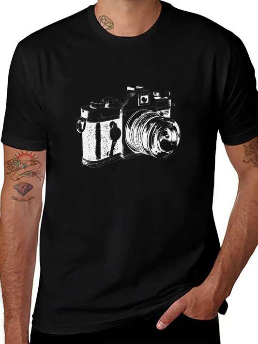Vintage Camera Photography Essential Cotton Tee For Daily Outfits ¨C Unisex Style