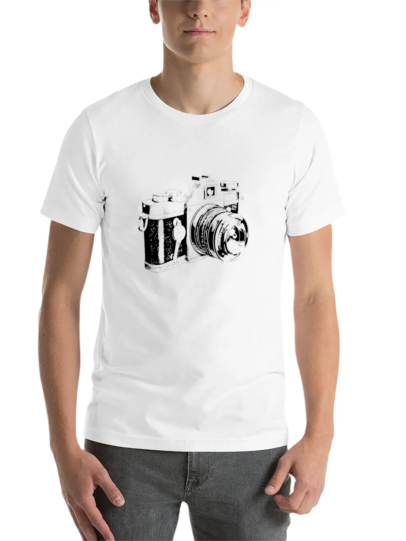 Vintage Camera Photography Essential Cotton Tee For Daily Outfits ¨C Unisex Style