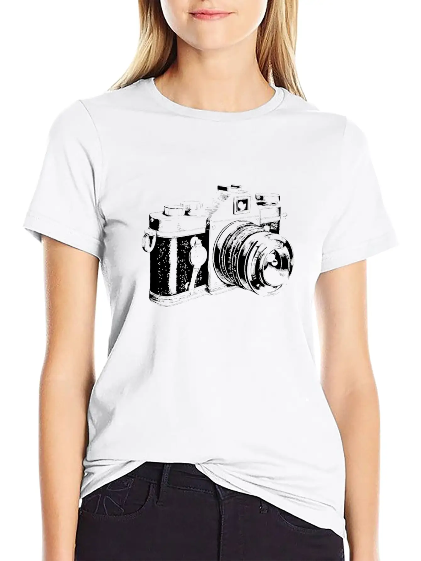 Vintage Camera Photography Essential Cotton Tee For Daily Outfits ¨C Unisex Style