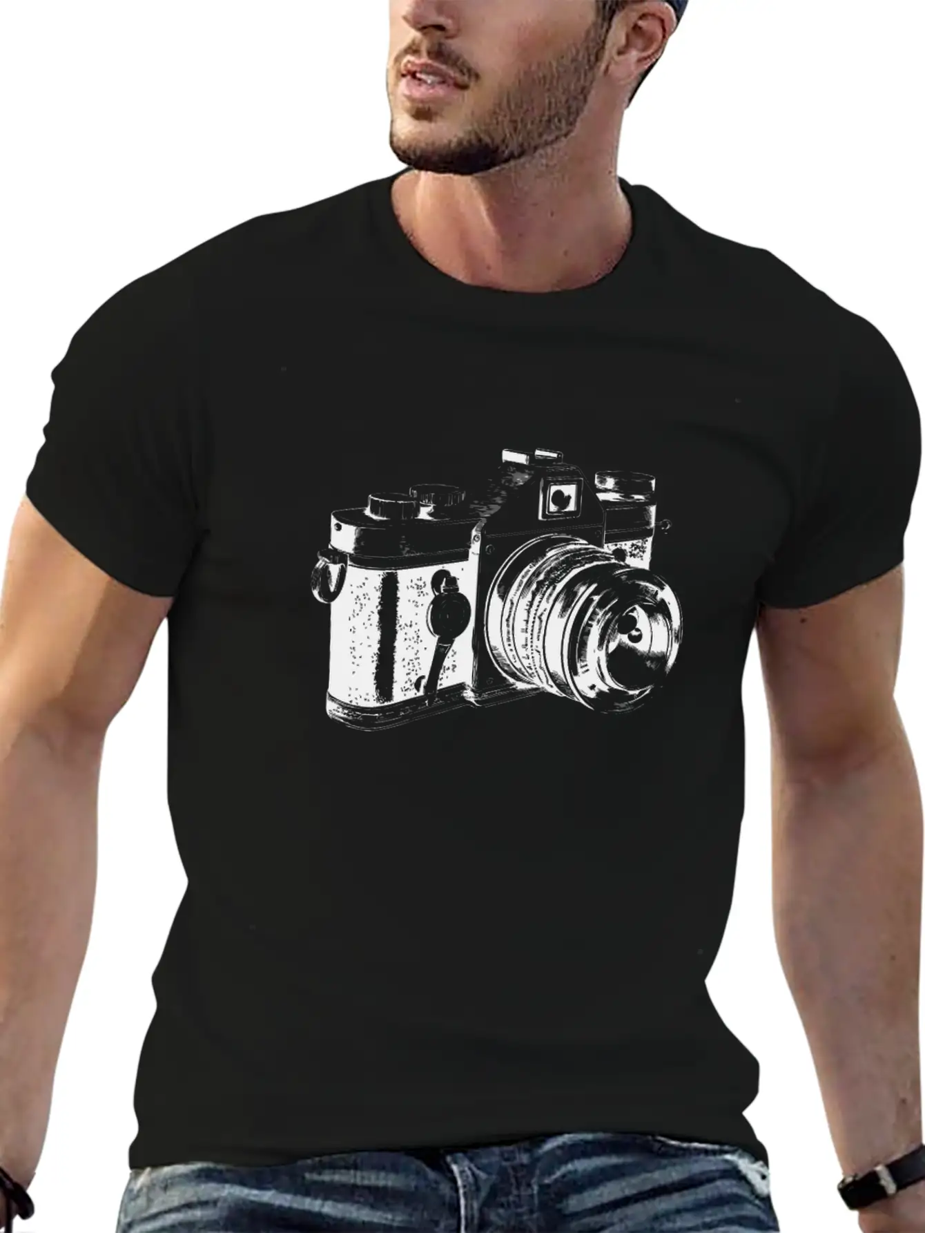 Vintage Camera Photography Essential Cotton Tee For Daily Outfits ¨C Unisex Style