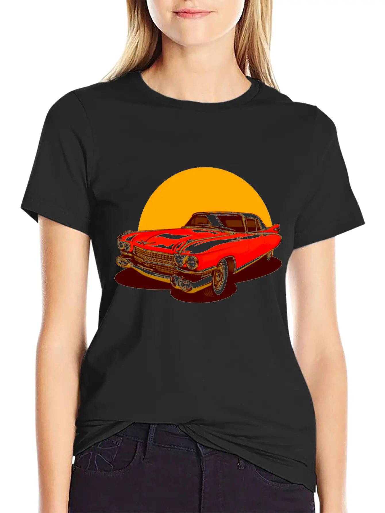 Vintage Classic Car Essential Cotton Tee For Daily Outfits ¨C Unisex Style