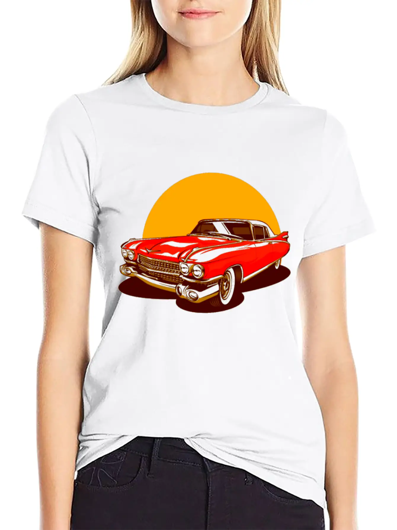 Vintage Classic Car Essential Cotton Tee For Daily Outfits ¨C Unisex Style