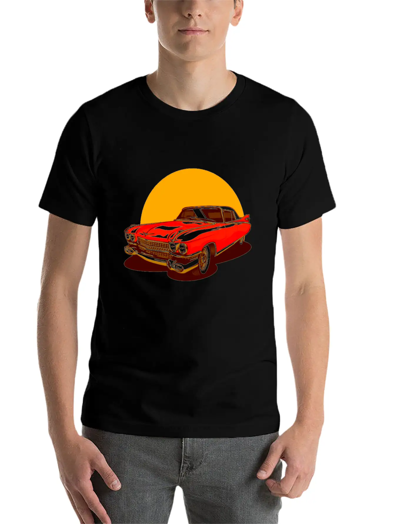 Vintage Classic Car Essential Cotton Tee For Daily Outfits ¨C Unisex Style