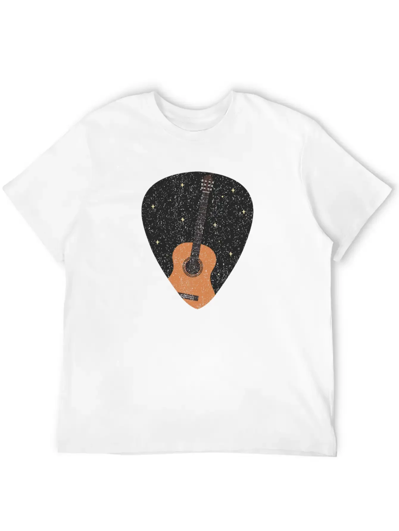 Vintage Music Guitar Pick String Instrument Gift Essential Cotton Tee For Daily Outfits ¨C Unisex Style