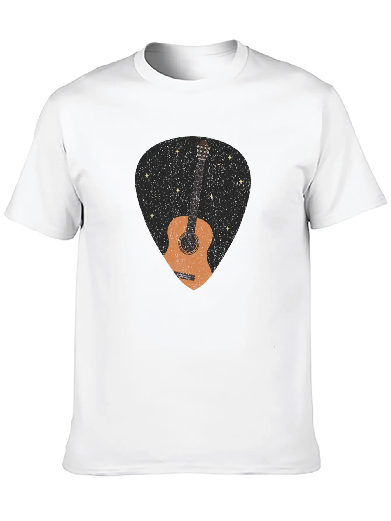 Vintage Music Guitar Pick String Instrument Gift Essential Cotton Tee For Daily Outfits ¨C Unisex Style
