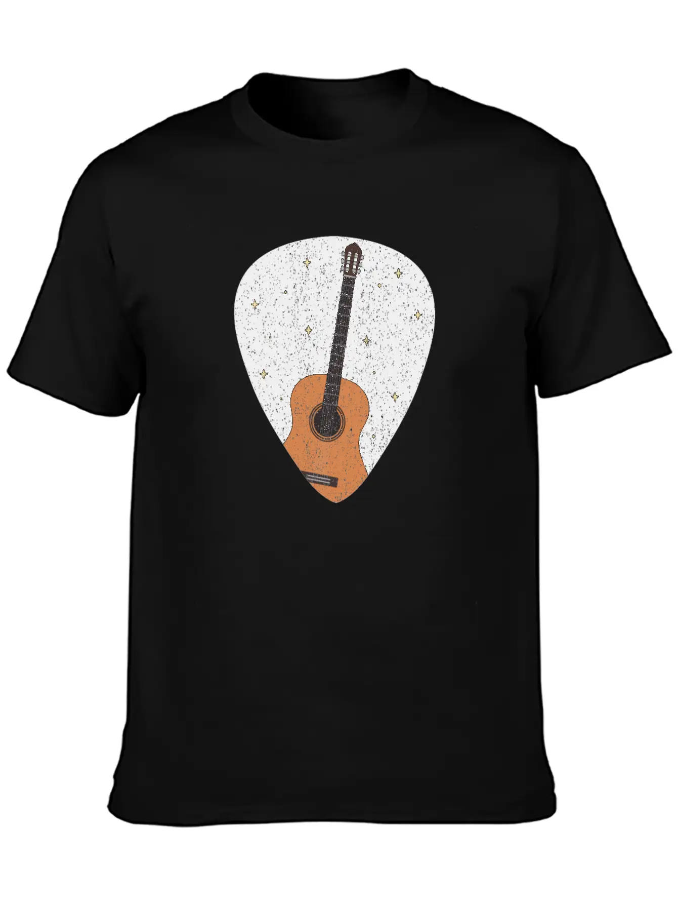 Vintage Music Guitar Pick String Instrument Gift Essential Cotton Tee For Daily Outfits ¨C Unisex Style