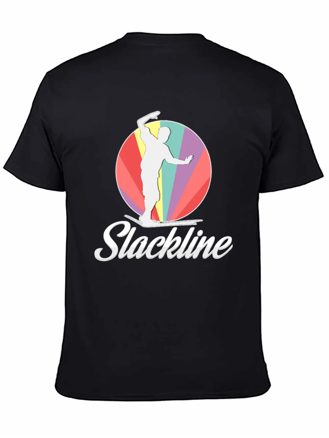 Vintage Retro Used Look Slackline Balancing Idea Unisex Casual T-Shirt ¨C Clean Design For Daily Comfort