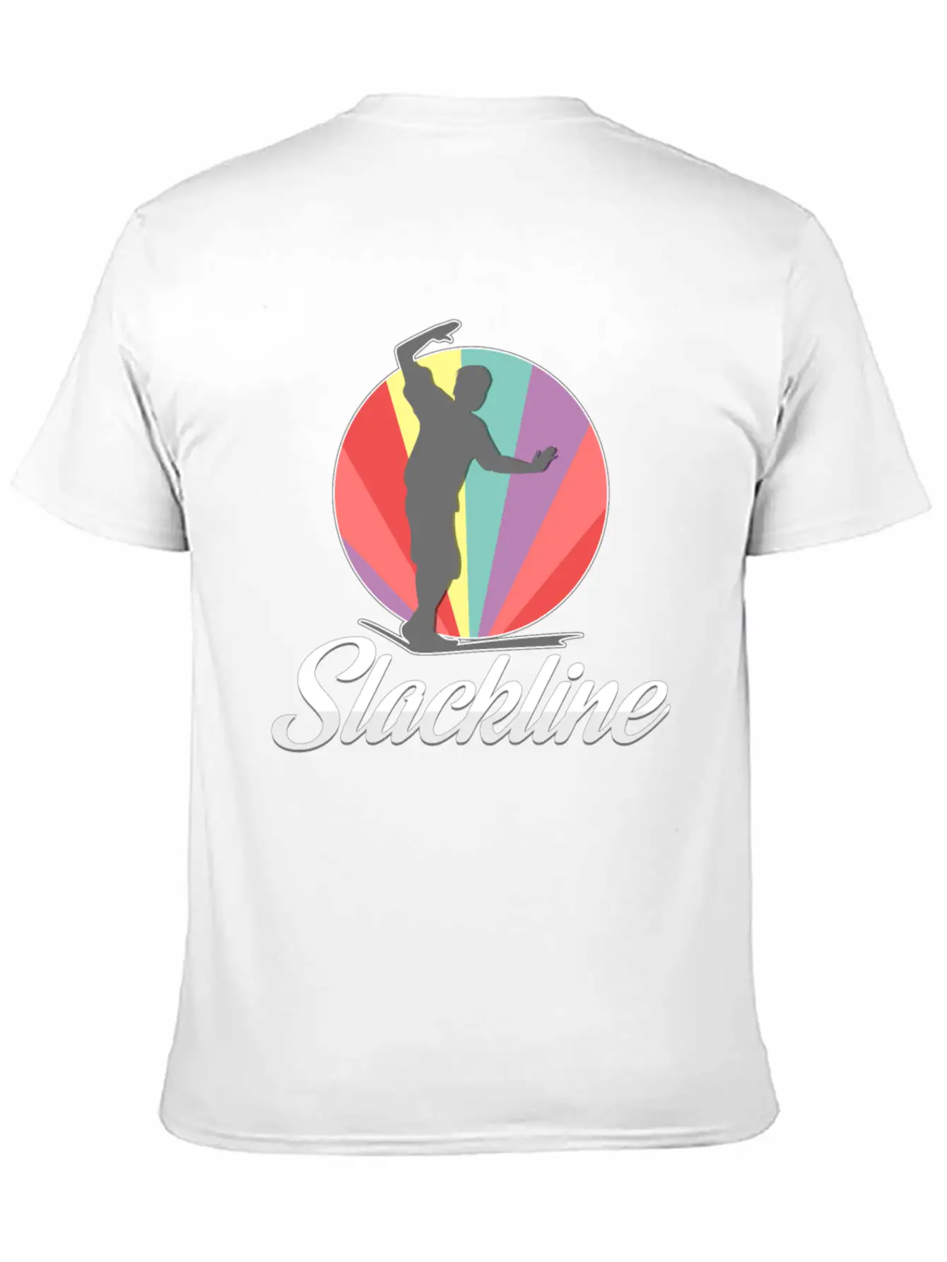 Vintage Retro Used Look Slackline Balancing Idea Unisex Casual T-Shirt ¨C Clean Design For Daily Comfort