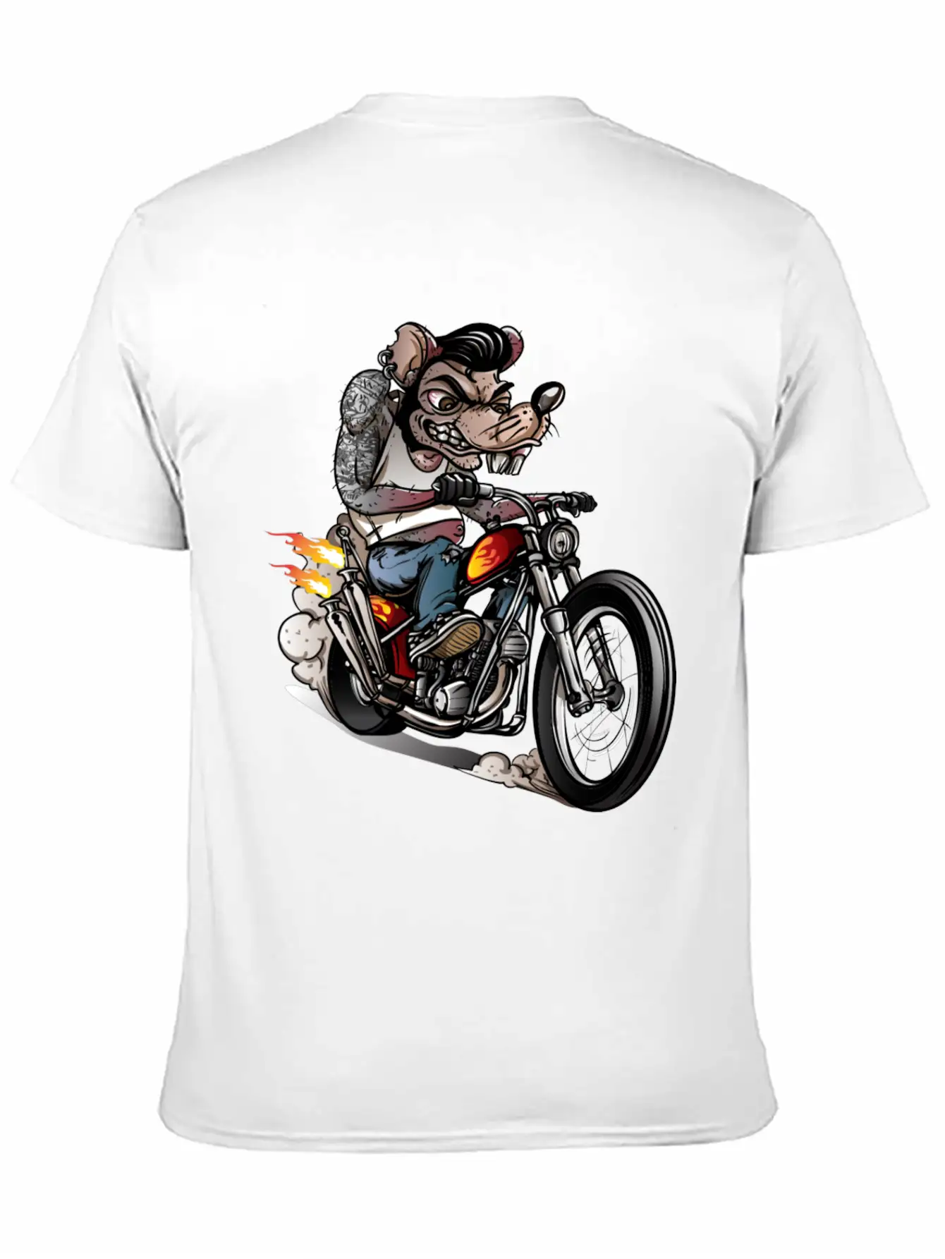 Vintage Rockabilly Skulls Riding Basic Graphic T-Shirt ¨C Daily Comfort In Soft Cotton