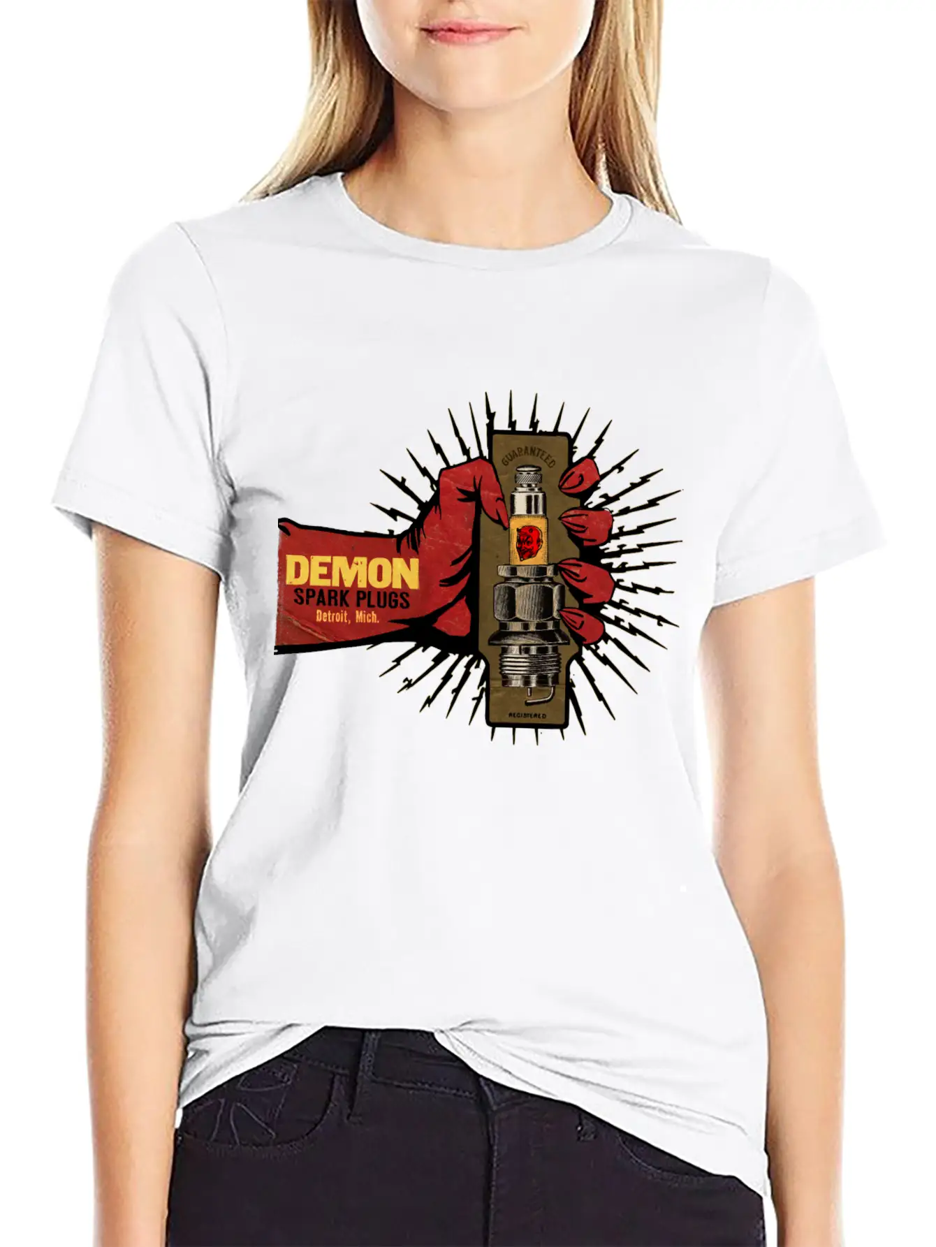 Vintage Spark Plug Ad Basic Graphic T-Shirt ¨C Daily Comfort In Soft Cotton