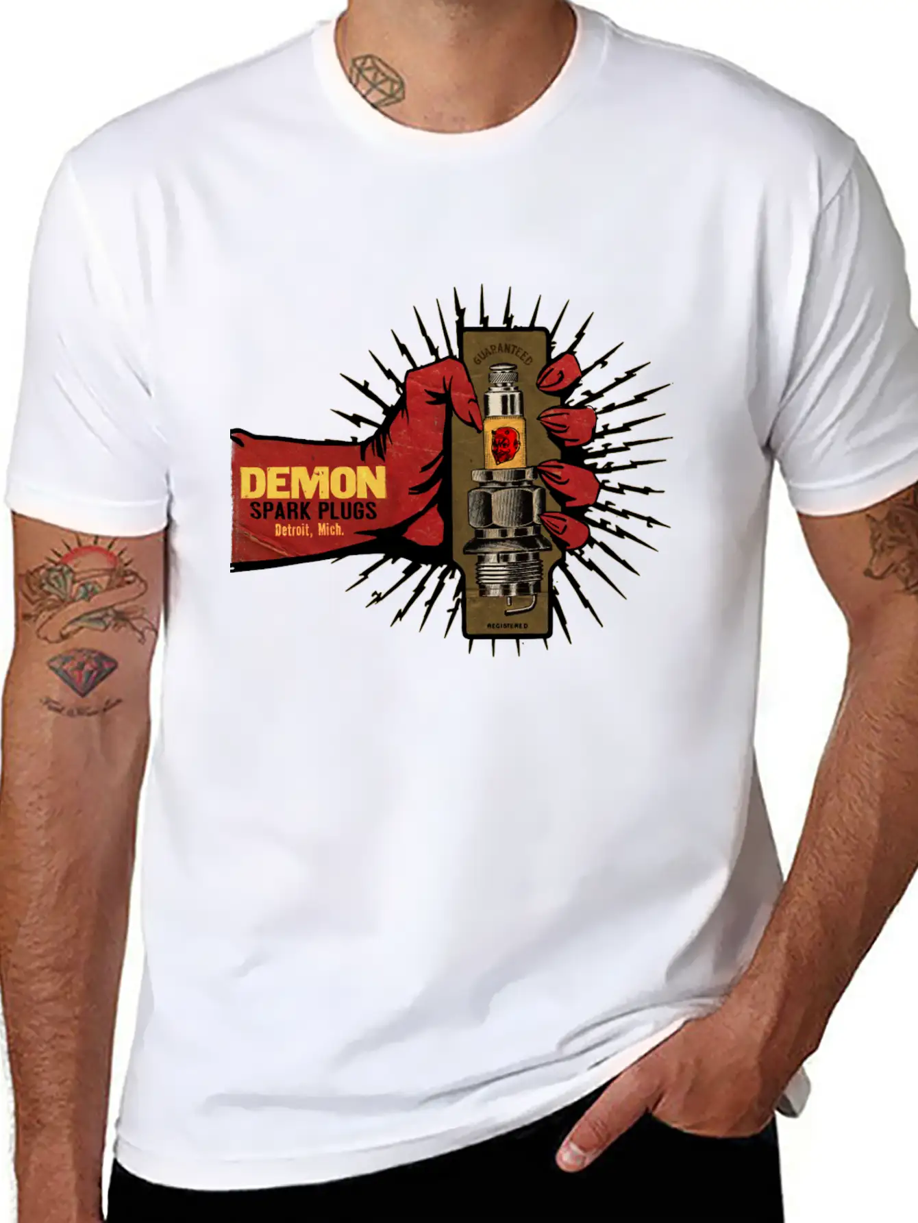 Vintage Spark Plug Ad Basic Graphic T-Shirt ¨C Daily Comfort In Soft Cotton