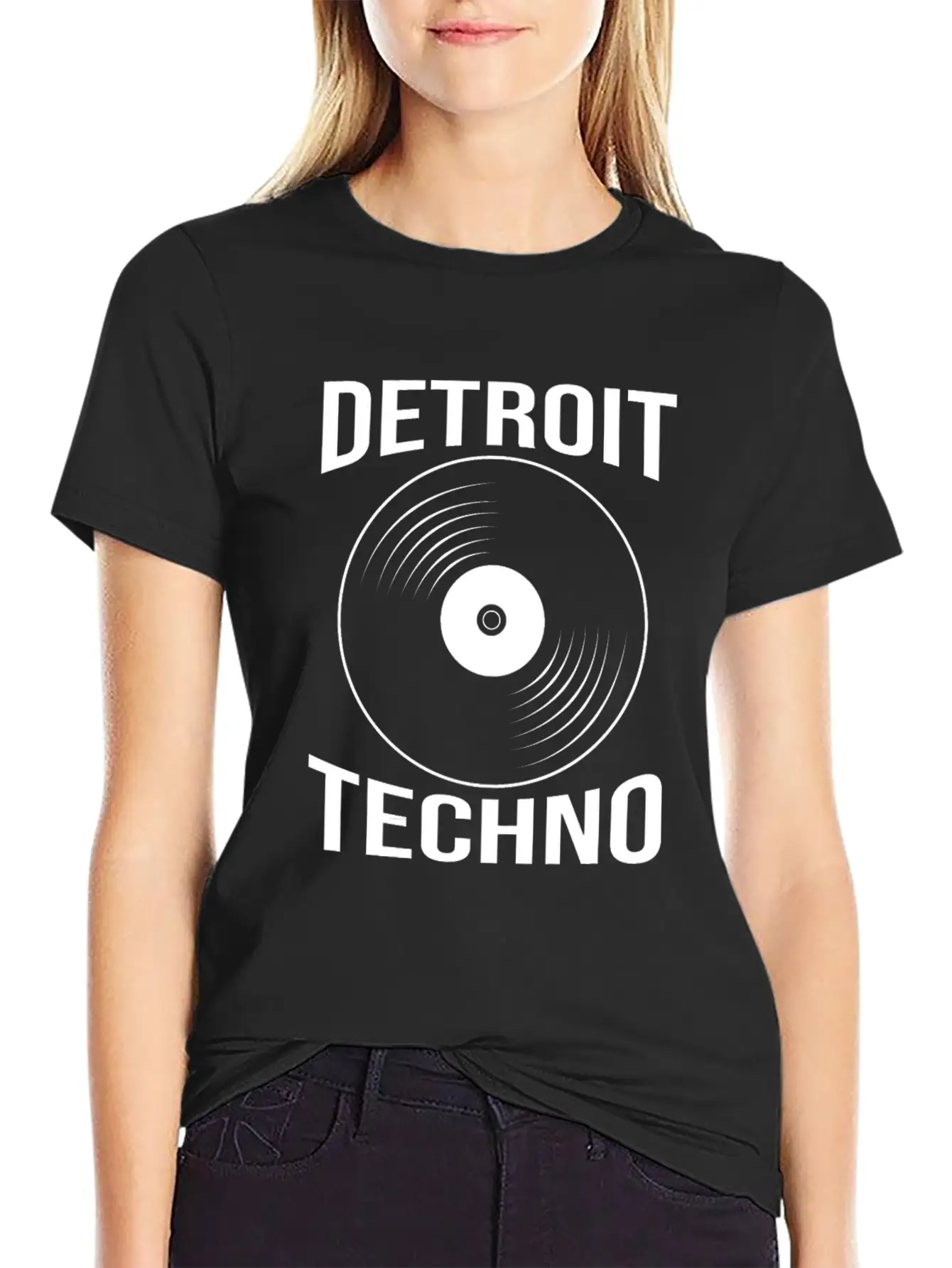 Vinyl Record Dj Edm Detroit Techno Unisex Casual T-Shirt ¨C Clean Design For Daily Comfort