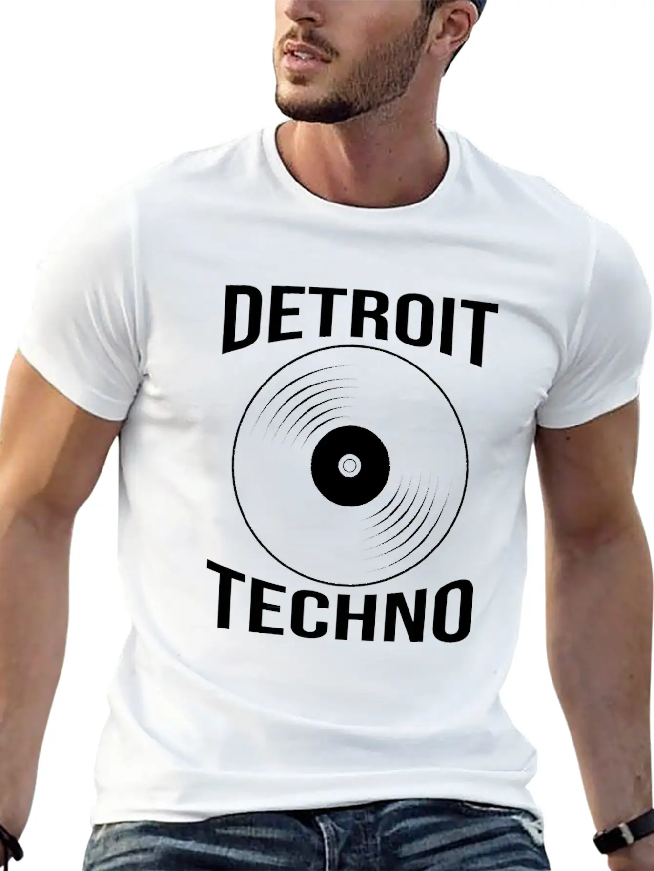 Vinyl Record Dj Edm Detroit Techno Unisex Casual T-Shirt ¨C Clean Design For Daily Comfort