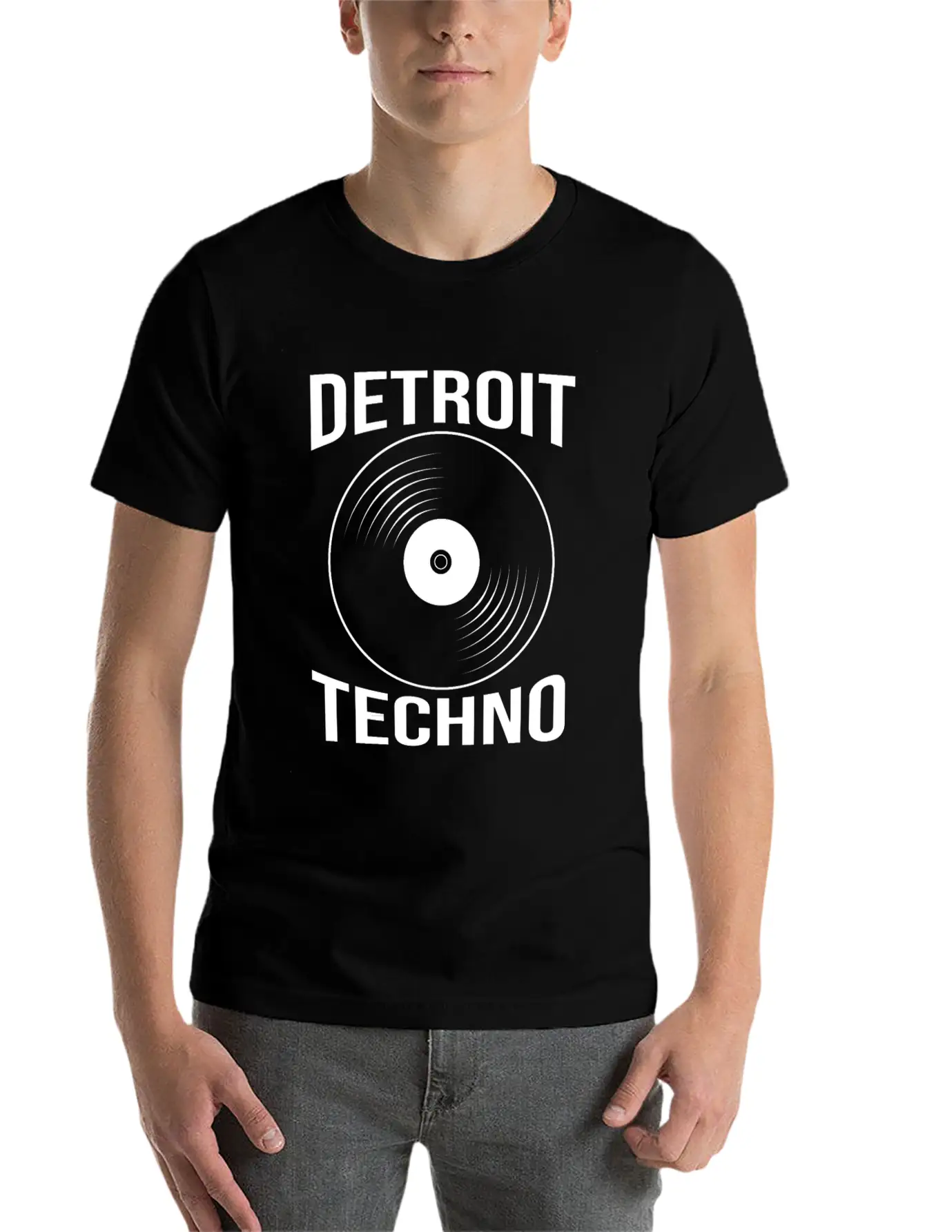 Vinyl Record Dj Edm Detroit Techno Unisex Casual T-Shirt ¨C Clean Design For Daily Comfort